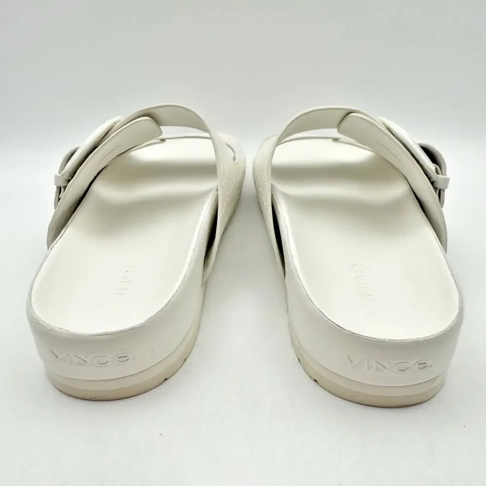 Vince Womens Glyn Sandals US 5 M EU 35 White Leather EUC